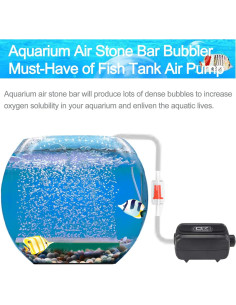 Barra de piedra de aire para acuario DeKago 10.16 cm 5 piezas 2