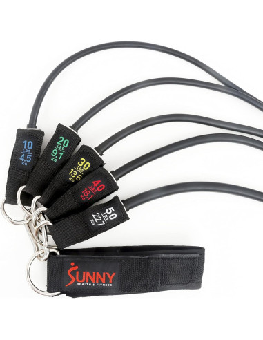 Conjunto de Bandas de Resistencia Sunny Health & Fitness 5 Pzas