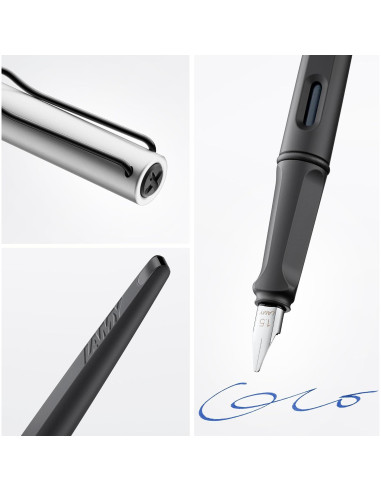 Pluma Fuente Lamy Joy AL Negro con 3 Puntas Intercambiables