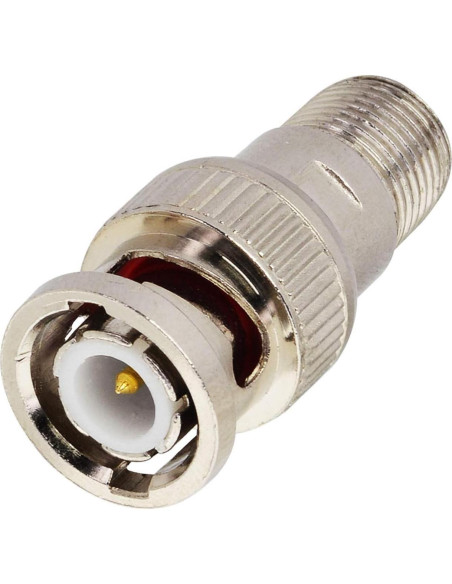 Adaptador Coaxial BNC Macho a Hembra F Boobrie - 2 Piezas Adaptador Coaxial BNC Macho a Hembra F Boobrie - 2 Piezas
