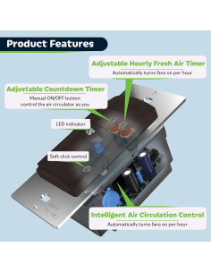 Interruptor Temporizador de Aire TOPGREENER TDTS5-BR Marrón 2