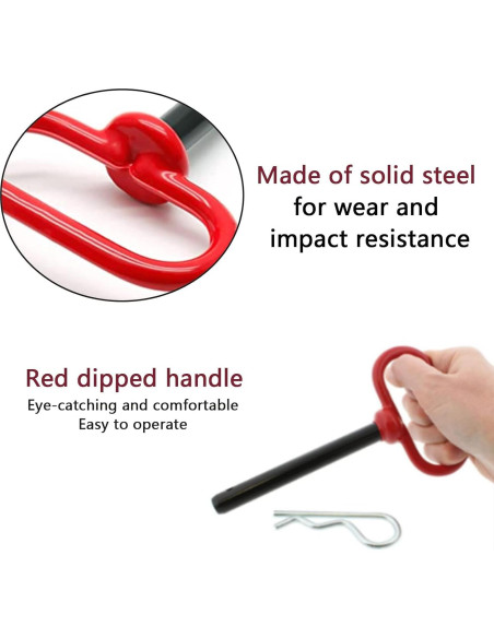 Pasador de Enganche Clevis Joyangy 1/2" x 10.16 cm Metal Rojo Pasador de Enganche Clevis Joyangy 1/2" x 10.16 cm Metal Rojo