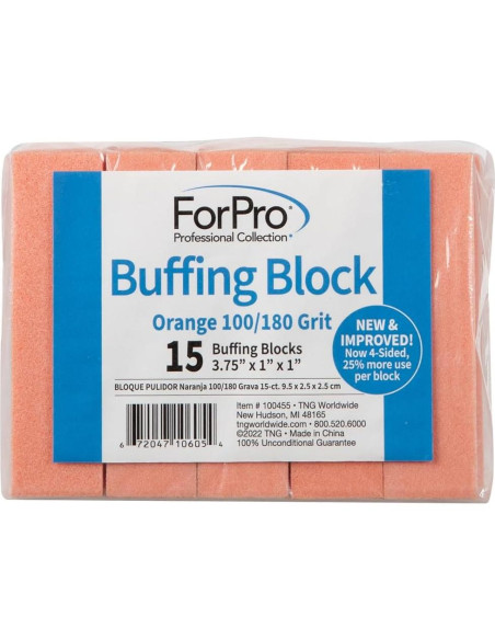 Bloque de Pulido ForPro Naranja 100/180 Grano 15 Unidades Bloque de Pulido ForPro Naranja 100/180 Grano 15 Unidades