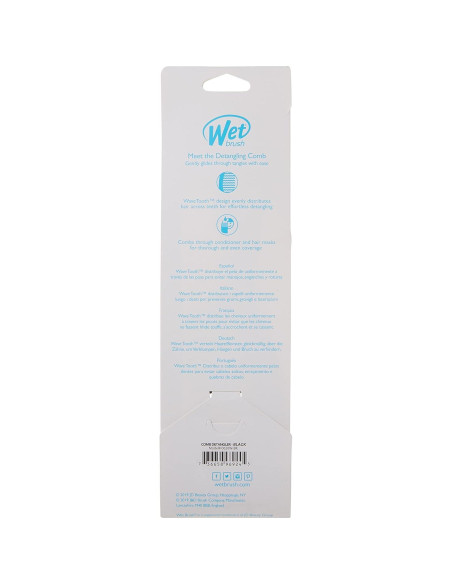 Peine Desenredante Wet Brush Negro - Dientes Anchos 10.5cm Peine Desenredante Wet Brush Negro - Dientes Anchos 10.5cm