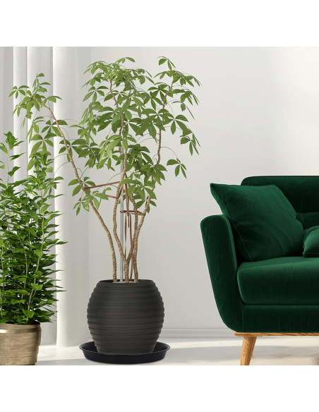 Paquete de 4 bandejas de goteo para plantas NABAOXUN 30 cm Paquete de 4 bandejas de goteo para plantas NABAOXUN 30 cm