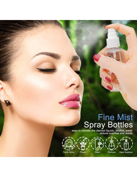 Botellas de Spray Mini Spaidoon 50ml Reutilizables con Embudo Botellas de Spray Mini Spaidoon 50ml Reutilizables con Embudo