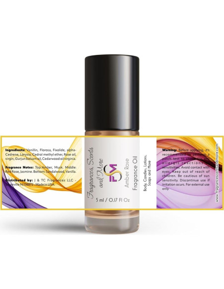 Aceite de Fragancia Ámbar J & TC - 5ml Roll On Vidrio Aceite de Fragancia Ámbar J & TC - 5ml Roll On Vidrio