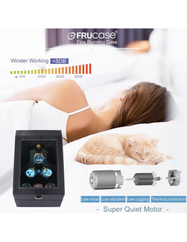 Cofre para Relojes Automáticos Frucase con Motor Silencioso