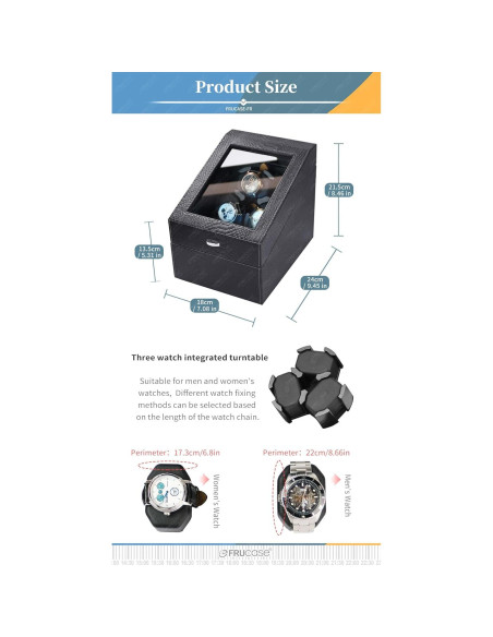 Cofre para Relojes Automáticos Frucase con Motor Silencioso Cofre para Relojes Automáticos Frucase con Motor Silencioso