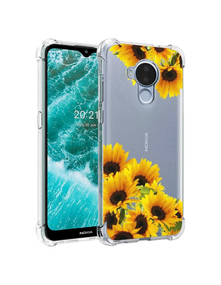 Funda TPU para Nokia C30 TA-1357 TA-1377 Girasol Delgado Funda TPU para Nokia C30 TA-1357 TA-1377 Girasol Delgado