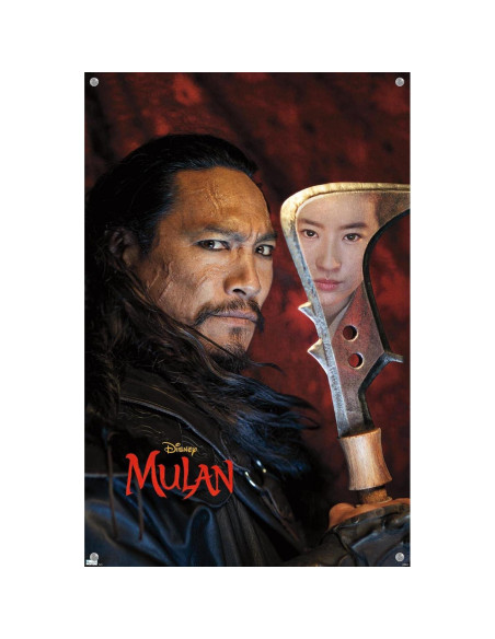 Póster Disney Mulan Bori Khan 56.8x37.4 cm con Chinchetas Póster Disney Mulan Bori Khan 56.8x37.4 cm con Chinchetas