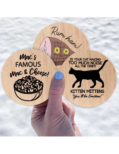 Juego de Posavasos de Madera de Bambú YOUWOUS - 6 Piezas