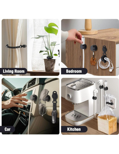 6 Sujetadores de Cables Rotativos JOIKYCAI + 5 Lazos Magnéticos