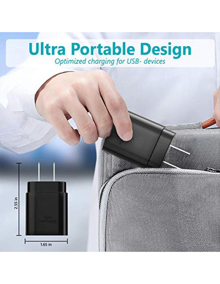 Cargador USB C 30W PD Rápido Shenzhen EP-TA800 2Pack Negro Cargador USB C 30W PD Rápido Shenzhen EP-TA800 2Pack Negro