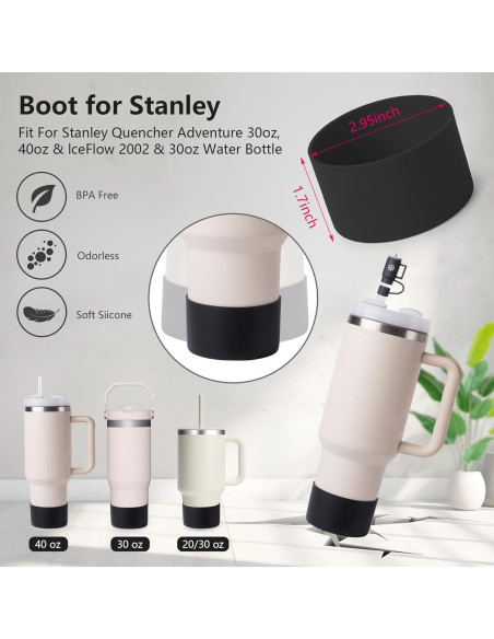 Juego de Accesorios JINHCHIF para Stanley Cup 30/40 oz - Correa, Funda, Tapa y Encantos Juego de Accesorios JINHCHIF para Stanley Cup 30/40 oz - Correa, Funda, Tapa y Encantos