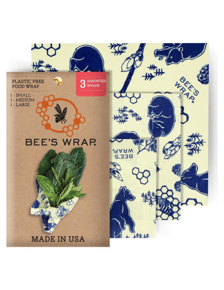 Envolturas de Cera de Abeja Bee's Wrap 3 Tamaños S/M/L Ecológicas Envolturas de Cera de Abeja Bee's Wrap 3 Tamaños S/M/L Ecológicas