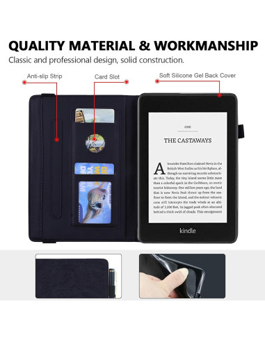 Funda Folio Techcircle para Kindle Paperwhite 6" Negra