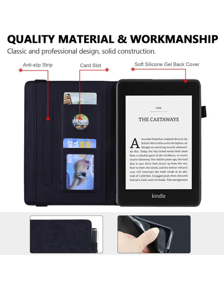 Funda Folio Techcircle para Kindle Paperwhite 6" Negra Funda Folio Techcircle para Kindle Paperwhite 6" Negra