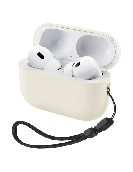 Funda de Silicona Líquida VEIRRW para AirPods Pro 2 Beige Funda de Silicona Líquida VEIRRW para AirPods Pro 2 Beige