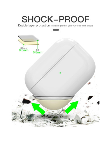 Funda de Silicona Líquida VEIRRW para AirPods Pro 2 Beige