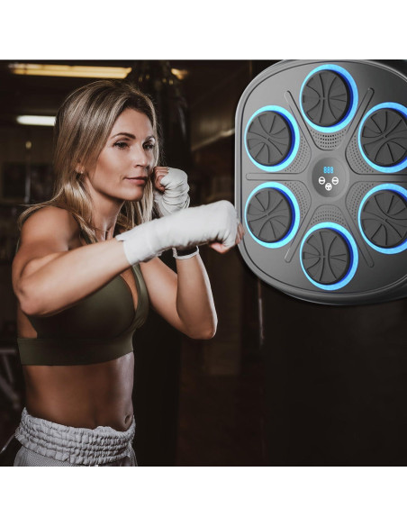 Máquina de Boxeo Musical MEGELIN B1 con Guantes, Bluetooth Máquina de Boxeo Musical MEGELIN B1 con Guantes, Bluetooth