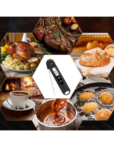 Termómetro Digital de Carne DOQAUS con Sonda Plegable y Retroiluminación Termómetro Digital de Carne DOQAUS con Sonda Plegable y Retroiluminación