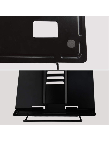 Soporte de Libro Citmage Ajustable de Metal Negro 21x16.5cm Soporte de Libro Citmage Ajustable de Metal Negro 21x16.5cm
