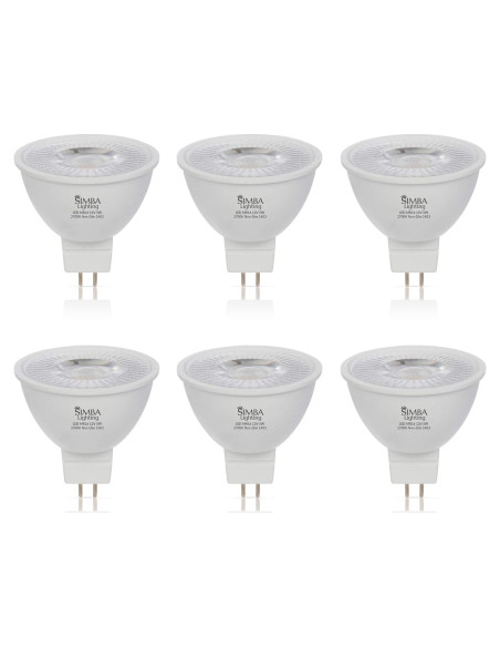 Bombilla LED MR16 5W Simba Lighting 2700K Paquete de 6 Bombilla LED MR16 5W Simba Lighting 2700K Paquete de 6