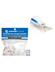 Conectores RJ45 CAT5e Jonard Tools 25 unidades de paso