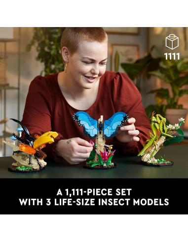 Set de Construcción LEGO Ideas Insectos 21342 - Mariposa, Escarabajo y Mantis