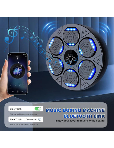 Máquina de Boxeo Musical YORWHIN con Guantes y Pantalla LED Máquina de Boxeo Musical YORWHIN con Guantes y Pantalla LED