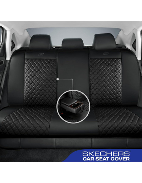 Funda de Asiento de Coche Skechers Negro Juego Completo Impermeable Funda de Asiento de Coche Skechers Negro Juego Completo Impermeable