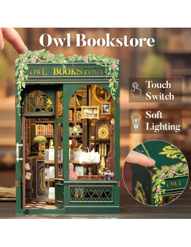 Kit de Librería CUTEBEE - Casa en Miniatura DIY 3D