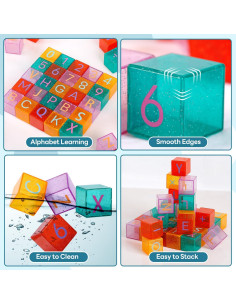 Bloques de Construcción HOPANDOS 40 Piezas Educativos 1.3" 2