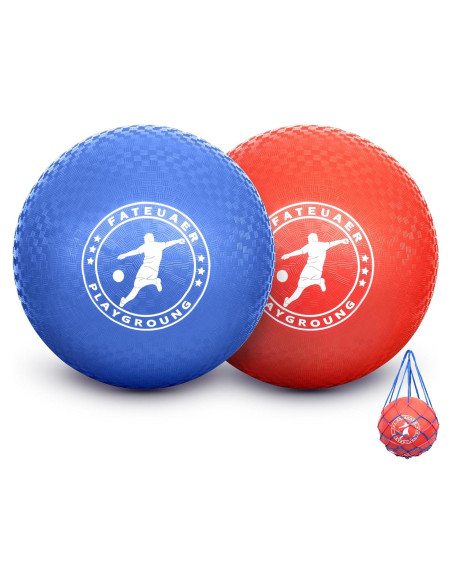 Set de 2 Pelotas de Kickball FATEUAER 25.4 cm Rojo y Azul Set de 2 Pelotas de Kickball FATEUAER 25.4 cm Rojo y Azul