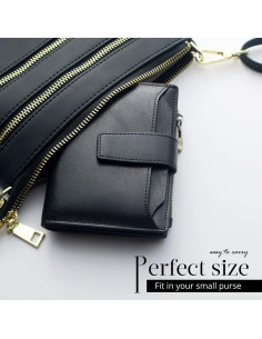 Cartera Bifolding de Cuero Bveyzi para Mujeres con RFID 2