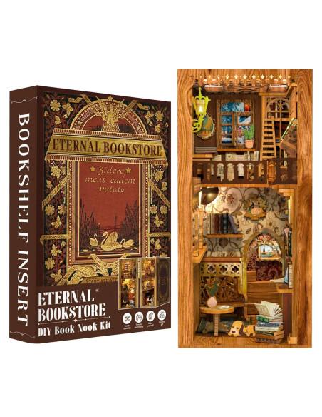 Kit de Rincón de Libros Fsolis Librería Eterna DIY 172 Piezas Kit de Rincón de Libros Fsolis Librería Eterna DIY 172 Piezas