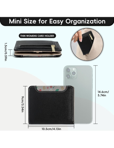 Billetera Pequeña de Cuero PU para Mujeres con Bloqueo RFID