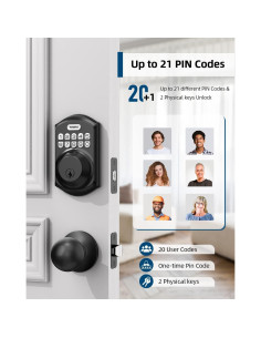 Cerradura Electrónica TEEHO TE001K Sin Llave con Teclado 2