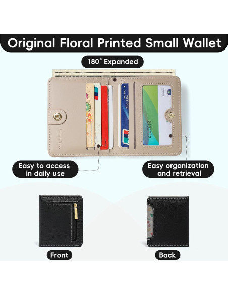 Billetera Pequeña de Cuero PU para Mujeres con Bloqueo RFID Billetera Pequeña de Cuero PU para Mujeres con Bloqueo RFID