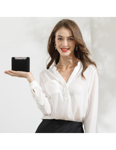 Billetera Pequeña de Cuero PU para Mujeres con Bloqueo RFID Billetera Pequeña de Cuero PU para Mujeres con Bloqueo RFID