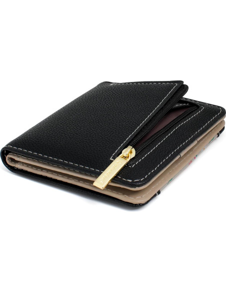 Billetera Pequeña de Cuero PU para Mujeres con Bloqueo RFID Billetera Pequeña de Cuero PU para Mujeres con Bloqueo RFID