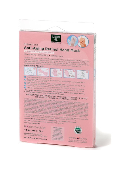 Mascarilla de Manos Earth Therapeutics con Retinol 2 Pzas Mascarilla de Manos Earth Therapeutics con Retinol 2 Pzas