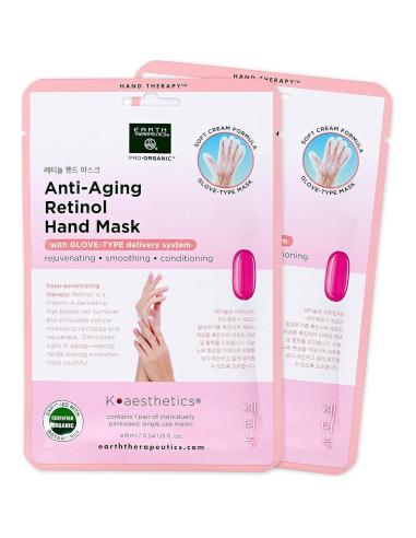 Mascarilla de Manos Earth Therapeutics con Retinol 2 Pzas