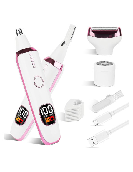 Recortadora Multifuncional de Vello Nasal y Auricular Mendaping - Pantalla LED, Carga USB, Impermeable Recortadora Multifuncional de Vello Nasal y Auricular Mendaping - Pantalla LED, Carga USB, Impermeable