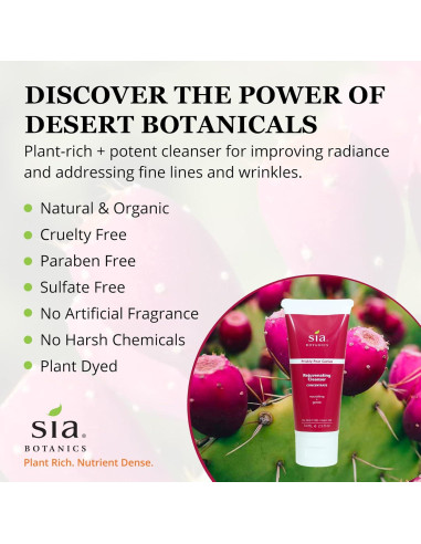 Limpiador Facial Rejuvenecedor Sia Botanics 74ml - Pera Espinosa