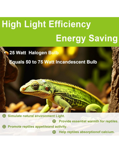 Bombilla UVB UVA 25W para Reptiles YEGRUEB - Paquete de 4
