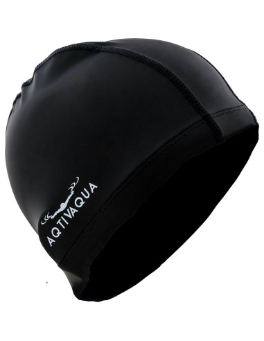 Gorro de natación AqtivAqua Spandex Unisex Negro