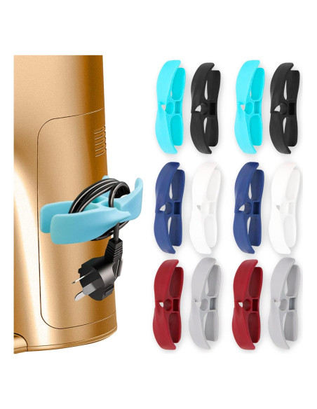 Organizador de Cables para Electrodomésticos de Cocina - IUULOB, 12 Paquete, 6 Colores Organizador de Cables para Electrodomésticos de Cocina - IUULOB, 12 Paquete, 6 Colores