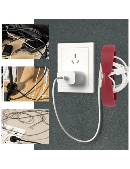 Organizador de Cables para Electrodomésticos de Cocina - IUULOB, 12 Paquete, 6 Colores Organizador de Cables para Electrodomésticos de Cocina - IUULOB, 12 Paquete, 6 Colores